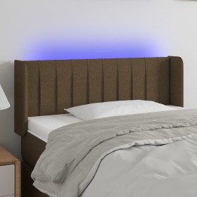 Kopfteil mit LED aus dunkelbraunem Stoff 93x16x78/88 cm von vidaXL, Kopf- und Fußteile - Ref: Foro24-3123459, Preis: 52,70 €,...