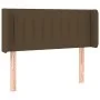 Headboard with LED in dark brown fabric 93x16x78/88 cm by vidaXL, Headboards and footboards - Ref: Foro24-3123459, Price: 55,...