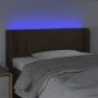 Headboard with LED in dark brown fabric 93x16x78/88 cm by vidaXL, Headboards and footboards - Ref: Foro24-3123459, Price: 55,...