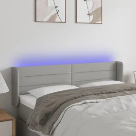 Light gray fabric headboard with LED 147x16x78/88 cm by vidaXL, Headboards and footboards - Ref: Foro24-3123374, Price: 76,81...