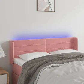 Cabecero con LED de terciopelo rosa 147x16x78/88 cm de vidaXL, Cabeceros y pies de cama - Ref: Foro24-3123429, Precio: 70,34 ...