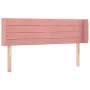 Pink velvet headboard with LED 147x16x78/88 cm by vidaXL, Headboards and footboards - Ref: Foro24-3123429, Price: 70,34 €, Di...