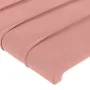 Pink velvet headboard with LED 147x16x78/88 cm by vidaXL, Headboards and footboards - Ref: Foro24-3123429, Price: 70,34 €, Di...
