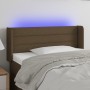 Kopfteil mit LED aus dunkelbraunem Stoff 103x16x78/88 cm von vidaXL, Kopf- und Fußteile - Ref: Foro24-3123369, Preis: 53,72 €...