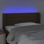 Kopfteil mit LED aus dunkelbraunem Stoff 103x16x78/88 cm von vidaXL, Kopf- und Fußteile - Ref: Foro24-3123369, Preis: 53,72 €...