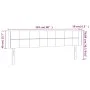 Light gray velvet headboard with LED 203x16x78/88 cm by vidaXL, Headboards and footboards - Ref: Foro24-3123302, Price: 70,48...