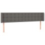 Headboard with LED gray synthetic leather 183x16x78/88 cm by vidaXL, Headboards and footboards - Ref: Foro24-3123342, Price: ...