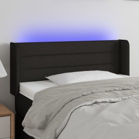 Black fabric headboard with LED 83x16x78/88 cm by vidaXL, Headboards and footboards - Ref: Foro24-3123352, Price: 52,62 €, Di...