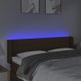 Dark brown fabric headboard with LED 147x16x78/88 cm by vidaXL, Headboards and footboards - Ref: Foro24-3123377, Price: 76,90...