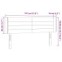 Dark brown fabric headboard with LED 147x16x78/88 cm by vidaXL, Headboards and footboards - Ref: Foro24-3123377, Price: 76,90...