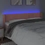 Pink velvet headboard with LED 203x16x78/88 cm by vidaXL, Headboards and footboards - Ref: Foro24-3123307, Price: 87,83 €, Di...