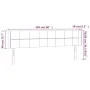 Pink velvet headboard with LED 203x16x78/88 cm by vidaXL, Headboards and footboards - Ref: Foro24-3123307, Price: 87,83 €, Di...