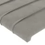 Light gray velvet headboard with LED 93x16x78/88 cm by vidaXL, Headboards and footboards - Ref: Foro24-3123412, Price: 51,85 ...