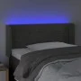 Dunkelgraues Samtkopfteil mit LED 83x16x78/88 cm von vidaXL, Kopf- und Fußteile - Ref: Foro24-3123407, Preis: 49,22 €, Rabatt: %