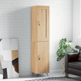 Aparador de madera contrachapada roble Sonoma 34,5x34x180 cm