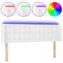 Kopfteil mit LED, weißem Kunstleder, 147 x 16 x 78/88 cm von vidaXL, Kopf- und Fußteile - Ref: Foro24-3123327, Preis: 81,97 €...