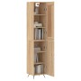 Aparador de madera contrachapada roble Sonoma 34,5x34x180 cm