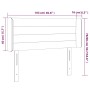 Kopfteil aus dunkelgrauem Stoff mit LED 103x16x78/88 cm von vidaXL, Kopf- und Fußteile - Ref: Foro24-3123367, Preis: 50,53 €,...