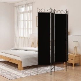 4-Panel schwarzer Stoff Raumteiler 160x200 cm von vidaXL, Raumteiler - Ref: Foro24-350153, Preis: 44,66 €, Rabatt: %