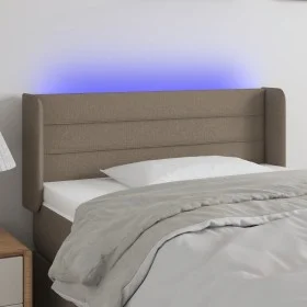 Headboard with LED in taupe gray fabric 93x16x78/88 cm by vidaXL, Headboards and footboards - Ref: Foro24-3123362, Price: 55,...