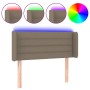 Kopfteil mit LED aus taupegrauem Stoff 93x16x78/88 cm von vidaXL, Kopf- und Fußteile - Ref: Foro24-3123362, Preis: 53,62 €, R...