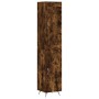 Aparador de madera contrachapada roble ahumado 34,5x34x180 cm