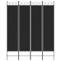 4-panel black fabric room divider screen 160x200 cm by vidaXL, Room dividers - Ref: Foro24-350153, Price: 44,66 €, Discount: %