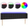 Cabecero con LED cuero sintético negro 163x16x78/88 cm de vidaXL, Cabeceros y pies de cama - Ref: Foro24-3123332, Precio: 71,...