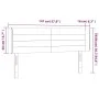 Dunkelgraues Samtkopfteil mit LED 147x16x78/88 cm von vidaXL, Kopf- und Fußteile - Ref: Foro24-3123425, Preis: 68,59 €, Rabat...