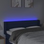 Kopfteil aus blauem Stoff mit LED 147x16x78/88 cm von vidaXL, Kopf- und Fußteile - Ref: Foro24-3123380, Preis: 75,71 €, Rabat...
