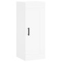 Aparador alto madera contrachapada blanco 34,5x34x180 cm