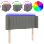 Dark gray fabric headboard with LED 103x16x78/88 cm by vidaXL, Headboards and footboards - Ref: Foro24-3123465, Price: 63,36 ...