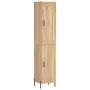 Aparador de madera contrachapada roble Sonoma 34,5x34x180 cm