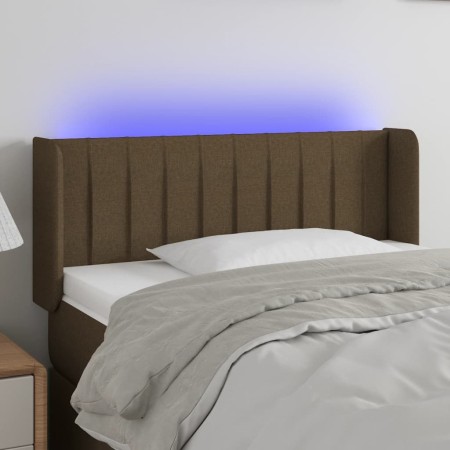 Kopfteil aus dunkelbraunem Stoff mit LED 103x16x78/88 cm von vidaXL, Kopf- und Fußteile - Ref: Foro24-3123467, Preis: 48,48 €...