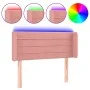 Pink velvet headboard with LED 83x16x78/88 cm by vidaXL, Headboards and footboards - Ref: Foro24-3123411, Price: 46,81 €, Dis...