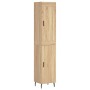 Aparador de madera contrachapada roble Sonoma 34,5x34x180 cm