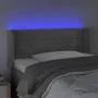 Light gray velvet headboard with LED 83x16x78/88 cm by vidaXL, Headboards and footboards - Ref: Foro24-3123406, Price: 52,08 ...