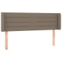 Headboard with LED in taupe gray fabric 147x16x78/88 cm by vidaXL, Headboards and footboards - Ref: Foro24-3123378, Price: 79...