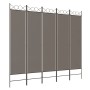 Trennwand mit 5 anthrazitgrauen Stoffbahnen 200x200 cm von vidaXL, Raumteiler - Ref: Foro24-350156, Preis: 55,31 €, Rabatt: %