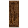 Aparador de madera contrachapada roble ahumado 34,5x34x180 cm