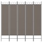 Trennwand mit 5 anthrazitgrauen Stoffbahnen 200x200 cm von vidaXL, Raumteiler - Ref: Foro24-350156, Preis: 55,31 €, Rabatt: %