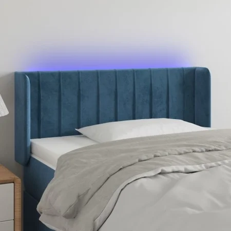 Dark blue velvet LED headboard 83x16x78/88 cm by vidaXL, Headboards and footboards - Ref: Foro24-3123508, Price: 48,07 €, Dis...