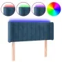 Dark blue velvet LED headboard 83x16x78/88 cm by vidaXL, Headboards and footboards - Ref: Foro24-3123508, Price: 48,07 €, Dis...