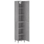 Aparador alto madera contrachapada gris Sonoma 34,5x34x180 cm
