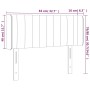 LED-Kopfteil aus dunkelblauem Samt, 83 x 16 x 78/88 cm von vidaXL, Kopf- und Fußteile - Ref: Foro24-3123508, Preis: 46,34 €, ...