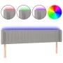 Light gray fabric headboard with LED 183x16x78/88 cm by vidaXL, Headboards and footboards - Ref: Foro24-3123488, Price: 69,62...