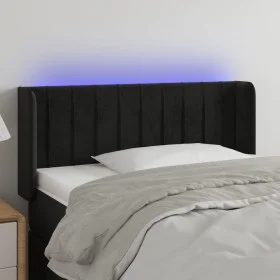 Kopfteil aus schwarzem Samt mit LED 103x16x78/88 cm von vidaXL, Kopf- und Fußteile - Ref: Foro24-3123518, Preis: 60,08 €, Rab...