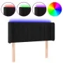 Black velvet headboard with LED 103x16x78/88 cm by vidaXL, Headboards and footboards - Ref: Foro24-3123518, Price: 59,68 €, D...