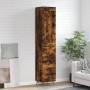 Aparador de madera contrachapada roble ahumado 34,5x34x180 cm
