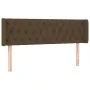 Dark brown fabric headboard with LED 147x16x78/88 cm by vidaXL, Headboards and footboards - Ref: Foro24-3123573, Price: 79,24...